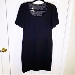 Louis Feraud Black Wool Career Dress